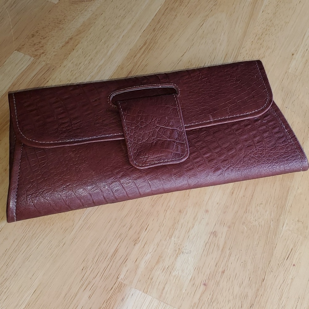 Purse, leather clutch, wristlet, handmade, handmad